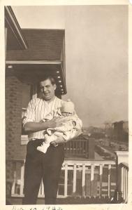 We'll start with who I'll assume is Dad with Baby. This is dated Dec. 10, 1922.